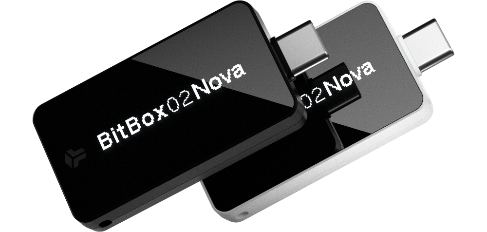 BitBox02 Nova in black and silver